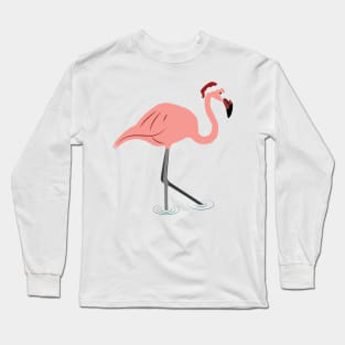 Christmas Flamingo Long Sleeve T-Shirt